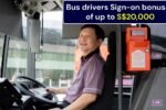 Bus drivers Sign-on bonuses of up to S$20,000
