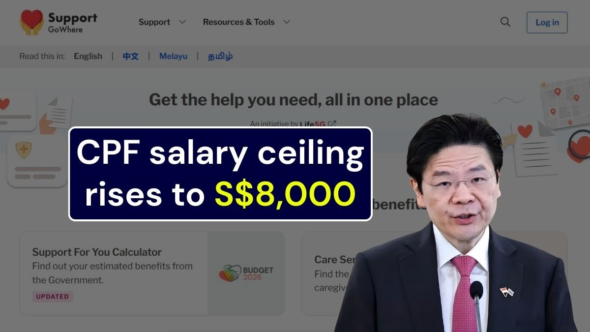 CPF salary ceiling rises to S$8,000
