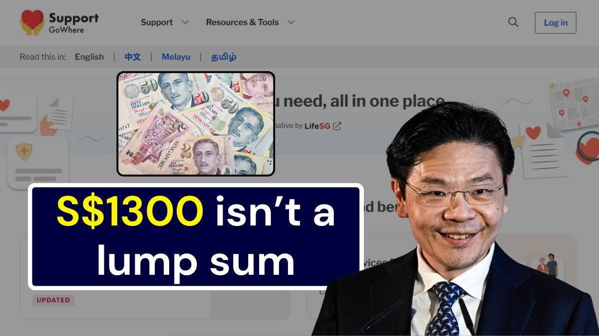 S$1300 isn’t a lump sum
